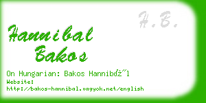 hannibal bakos business card